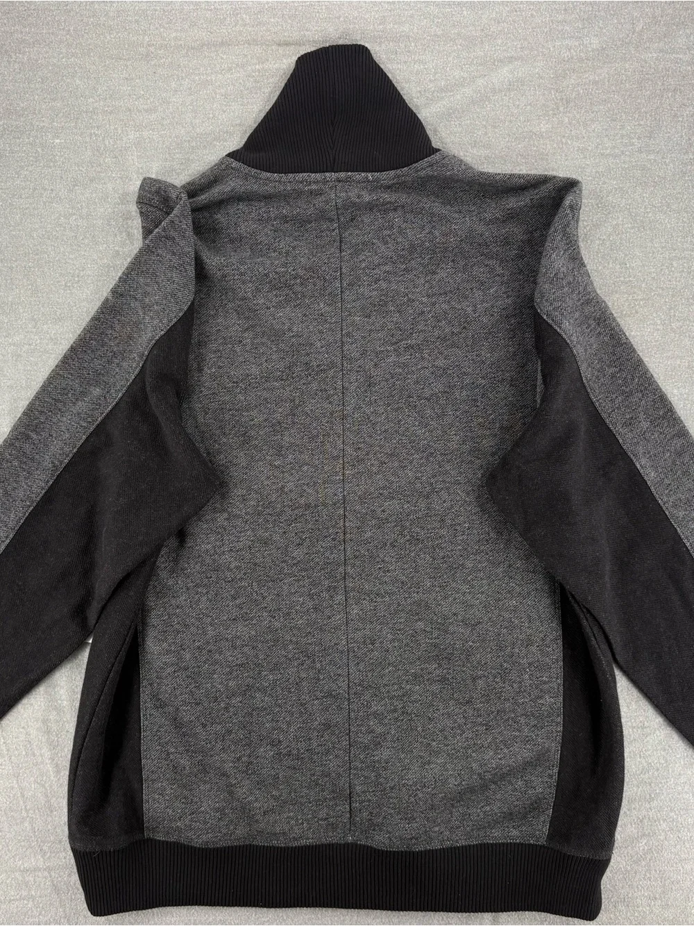 Calvin Klein Gray and Black Bomber-Style Full-Zip Jacket